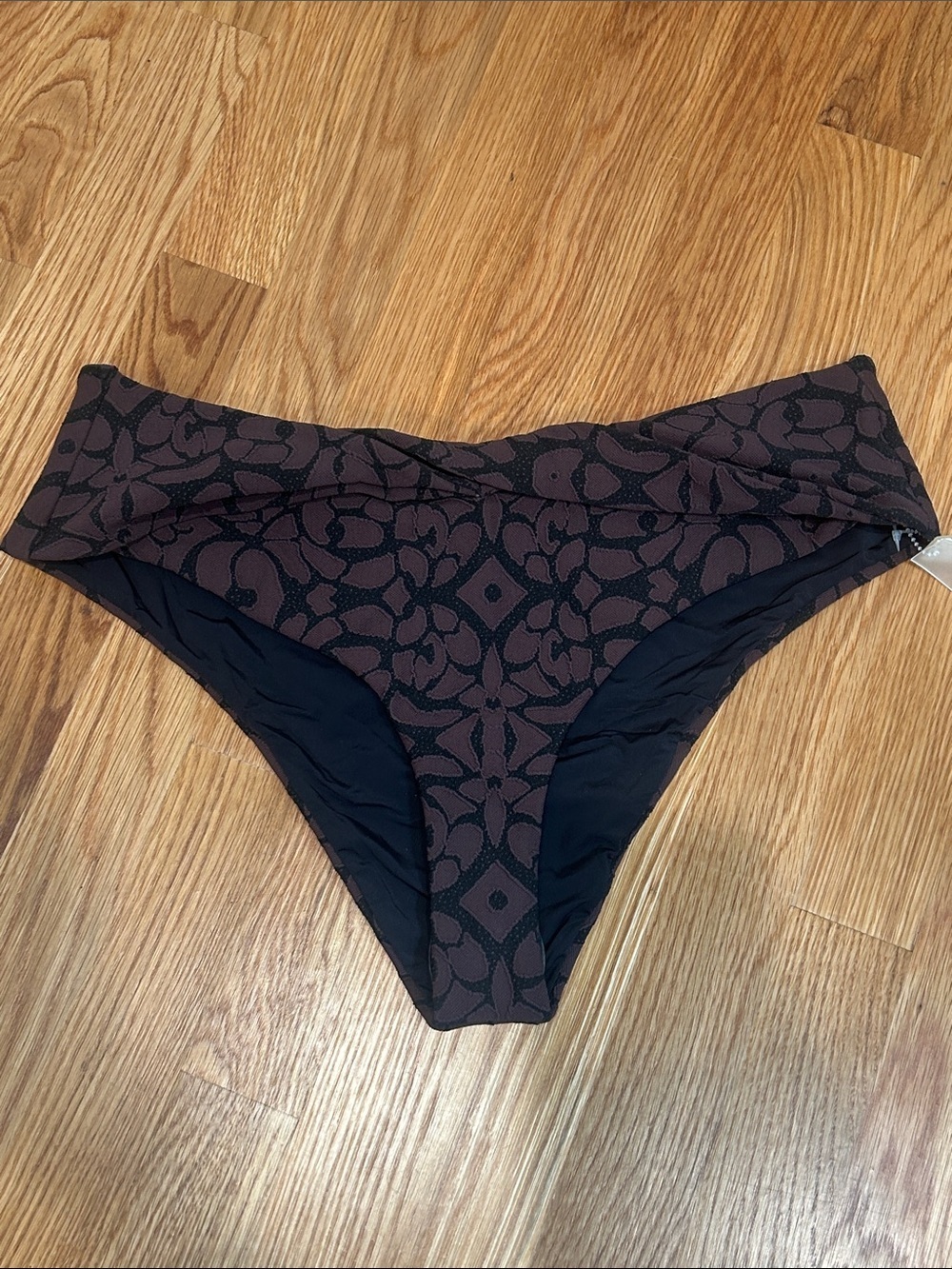 REVOLVE X DEVON WINDSOR Brown / Black Elsa Safari Bikini Bottoms women’s XL new